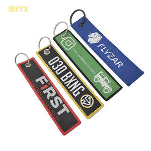 Tissu tissé bon marché de mode personnalisée Porte-clés de <span class=keywords><strong>vol</strong></span> avec logo étiquette jet - Product Image 4