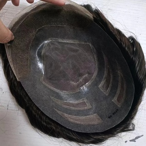 Nuevo Sistema de reemplazo de <span class=keywords><strong>cabello</strong></span> indio modelo On-Rite para hombres mayorista con <span class=keywords><strong>color</strong></span> negro - Product Image 1