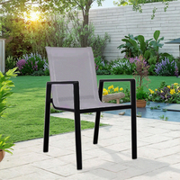 Chaises de salle à manger en aluminium de style antique, empilables, pour terrasse, fête, jardin, café, hôtel et cour extérieure