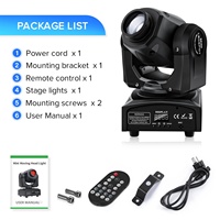 U`King 50W Gobo Schwarzes Gehäuse Bühnenlicht Fernbedienung Beweglicher Kopf LED DMX DJ Disco Lichtanlage Moving Head Lichter