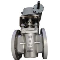 Vanne manuelle à opercule en acier inoxydable moulé B3 316 SS304 SS 316L 304L ASME avec bride RF, siège souple en PTFE, 150 PSI, avec manchon