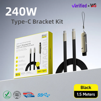 Nouveau Kit Câble Rétractable Type C 240W 2026 avec Adaptateur Support USB C et Cordon de Charge Rapide PD 3.0 pour Xiaomi Huawei Samsung