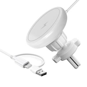 Nuevo soporte magnético para teléfono móvil para coche, soporte móvil para coche, 15W, ventilación magnética, <span class=keywords><strong>cargador</strong></span> inalámbrico para coche - Product Image 1