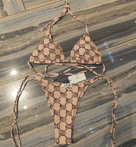 Maillots de bain en gros simples nouveau rétro personnalisé mode chaud photo maillot de bain licou et bikinis à lacets - Product Image 3