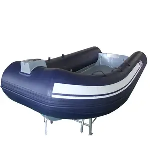 Certifié CE Hypalon/PVC Panga RIB Bateau Coque en fibre de verre Bateaux à rames gonflables RIB 330 Bateau avec moteur et console