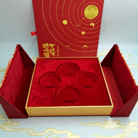 Boîte d'emballage cadeau en papier de luxe personnalisée à double porte avec fermeture magnétique pour gâteaux de lune biscuits bonbons noix collations ou vin avec inserts