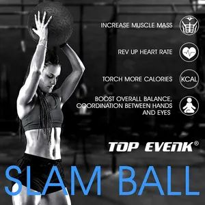 ขายส่งที่กำหนดเองโลโก้ Gym การฝึกอบรม PVC Slam Medicine Ball
