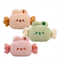 Jouets en peluche lapin mignon de 8 pouces, directement de l'usine, rembourrage en coton PP, couleur personnalisée, broderie, estampage doré, réchauffant les mains, anti-stress