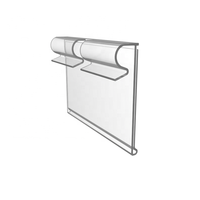 Meethope Data Strips – Porte-étiquettes en PVC suspendus avec crochet en T, support d'étiquettes en plastique compatible avec fil et panier de diamètre max. 7 mm