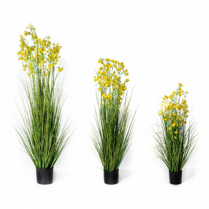 Piante Verdi Artificiali in Vaso, <span class=keywords><strong>Fiori</strong></span> di Narciso e Colza, Decorazioni per Fotografia, Matrimoni e Paesaggistica - Product Image 2