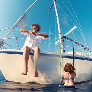 Échelle de bateau gonflable pliable en nylon avec crochets en acier inoxydable, échelle latérale pour yacht, échelle de kayak RT-1 - Product Image 1