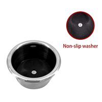 Petit porte-gobelet encastrable en acier inoxydable pour table de poker, bateau et camping-car