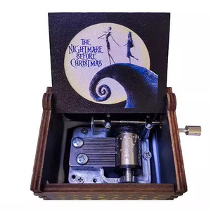 DAMAI Melody This Is Halloween Decoración para el Hogar Caja Musical de Madera Grabada con Diseño de Halloween Regalo para Niños y Niñas San Valentín Navidad - Product Image 2