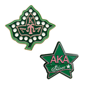 Hoogwaardige op maat gemaakte AKA Sorority 40-jarig jubileum pin Alpha Kappa Alpha metalen badges kleurrijke bedrijfslogo emaille revers pins voor kleding - Product Image 3