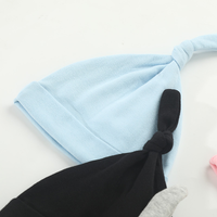 Gorro de Bebé Ecológico, Transpirable y de Alta Calidad al por Mayor, Talla Única Unisex para Recién Nacidos, Niños Pequeños, de Algodón con Nudo