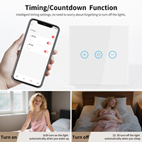 Interrupteur variateur intelligent Smart Life 240V UK pour maison intelligente avec application WiFi, télécommande et commande vocale pour l'éclairage mural