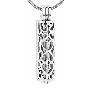 2PC Cilindro Urna Colar para Humanos & Pet Cinzas Cremação Jóias Lembrança Memorial para Mulheres & Homens - Product Image 5