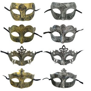 Máscara Vintage de Príncipe para Disfraces, Máscara Antigua de Cobre Plateado con Ojos, Corona Retro de Plástico, Máscaras de Disfraces de Halloween - Product Image 2