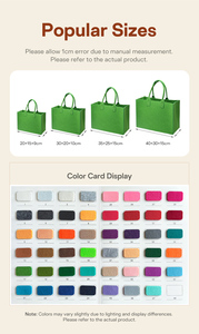 Bolsa de Mano Casual Portátil de Fieltro, Parte Superior Abierta, Duradera, Personalizable, Bolsos de Mano para Mujer, Bolsas de Compras Biodegradables, Bolsa para Damas - Product Image 5