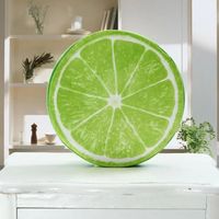 3D-Design rundes Frucht kissen Kreative Zitrone Orange Kiwi Verdicken Weiches Kissen Nettes Kinder sofa Büro Plüsch Sitzpolster Polster