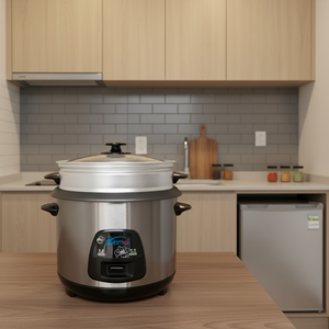 หม้อหุงข้าวไฟฟ้าสแตนเลส ต้มโจ๊ก ต้มน้ำ ความร้อนเร็ว หม้อในเคลือบกันติด พร้อมถ้วยตวง สำหรับใช้ในครัวเรือน - Product Image 4