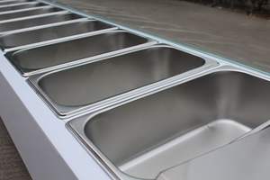 GN1/4 2m 10Pans Pizza Prep Table Réfrigérateur Réfrigéré Comptoir Bar Fruits Salade Réfrigérateur <span class=keywords><strong>Vitrine</strong></span> <span class=keywords><strong>Vitrine</strong></span> - Product Image 3