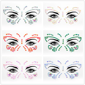 สติกเกอร์รูป<span class=keywords><strong>ผีเสื้อ</strong></span>ประดับคริสตัลอะคริลิค กันน้ำ สำหรับตกแต่งใบหน้า ลายสายรุ้ง สำหรับงานปาร์ตี้ - Product Image 2