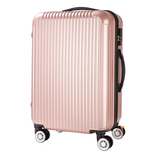 Women's Trolley <b>Suitcase</b> 20 Inch 24 Inch Rose Gold Durable Swivel <b>Wheels</b> Business Travel Solid Color Zipper Closure - Product Image 5