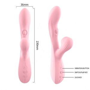 Girlspower Venta caliente 10 frecuencia empuje vibrador consolador chupar y lamer la lengua juguetes sexuales para mujeres - Product Image 3
