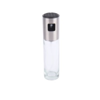 Distributeur d'huile d'olive en acier inoxydable électrolytique 100ML bouteille en verre bouteille de pulvérisateur d'huile étanche pour la cuisine vente en gros