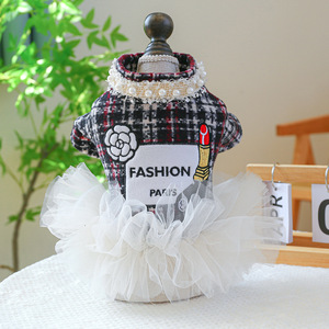 PETCIRCLE Pet Clothing - Dog & Cat Apparel & Lipstick Dress - Autumn/Winter Plaid Dress - Product Image 5
