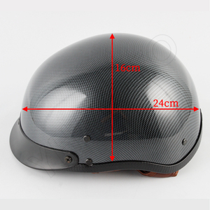 หมวกกันน็อคครึ่งใบคาร์บอนไฟเบอร์ YHMOTO สำหรับมอเตอร์ไซค์สไตล์เยอรมันวินเทจเรโทร สกู๊ตเตอร์ Cascos - Product Image 4