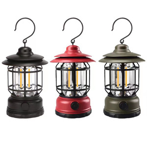 Lanterne de camping LED rechargeable avec interrupteur à bouton-poussoir, éclairage portable pour tente, en matériau ABS - Product Image 3