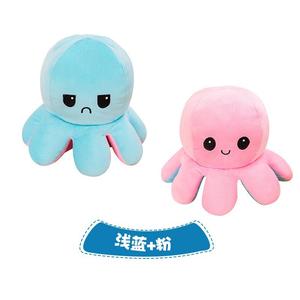 Filet rouge <span class=keywords><strong>Double</strong></span> <span class=keywords><strong>face</strong></span> Flip <span class=keywords><strong>poulpe</strong></span> lavé ours conception peluche poupée PP coton pour enfants maille soulagement du Stress cadeaux d'anniversaire - Product Image 4