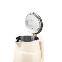 Bouilloire électrique en acier inoxydable abordable de 1,5 L avec conception à double couche, durable et isolée, appareil ménager