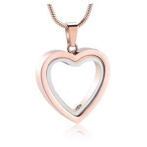Collar de Cremación de Acero Inoxidable con Corazón de Cristal para Cenizas, Medallones Conmemorativos de Amor, Joyería Colgante de Urna para Mujeres y Hombres - Product Image 6