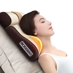 Multifunctional cervical relaxation massage pillow waist neck pillow massager double stretch pain relieving massage device