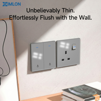 Fabricant de prises et interrupteurs intelligents pour maison connectée, panneaux en verre trempé 230V UK, interrupteurs tactiles, vente en gros.