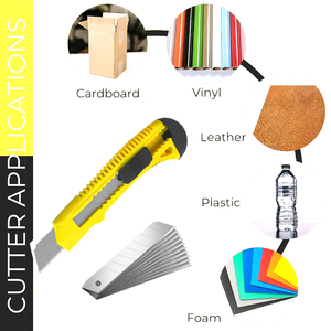 Cắt tỉa dao 18mm Snap Off lưỡi khóa trở lại hộp cắt mở trường văn phòng sinh viên tự làm văn phòng phẩm tiện ích dao có thể thu vào - Product Image 3