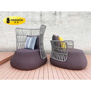 الفاخرة الأريكة النسيج الجملة الألومنيوم فندق الاقسام أريكة في الهواء الطلق حديقة المعادن إطار طقم أريكة - Product Image 5