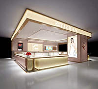 Vitrine de bijoux personnalisée haut de gamme en acier inoxydable et verre Design de luxe pour vitrine de bijouterie d'usine
