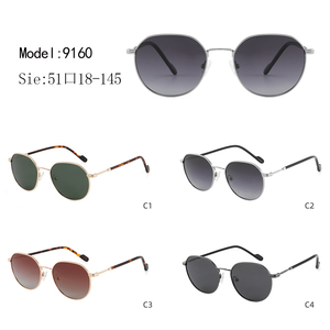 Lunettes de soleil ovales élégantes, monture en métal à bordure complète, verres verts, protection UV400, unisexe, protection solaire pour adultes - Product Image 3