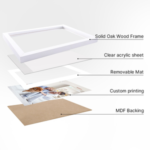 <span class=keywords><strong>Mini</strong></span> hoa khô hộp bóng A4 khung ảnh tấm giấy phép khung với khô bảo quản hoa - Product Image 5