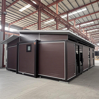Maison Conteneur Mobile Pliable De Luxe de 30 Pi, Petite Maison Modulaire Préfabriquée Pliante et Extensible en Structure d'Acier Portable