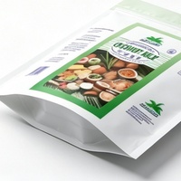 Sachet Doypack pour poudre de lait de coco, anti-fuite, qualité alimentaire, avec fermeture éclair, thermoscellable et refermable