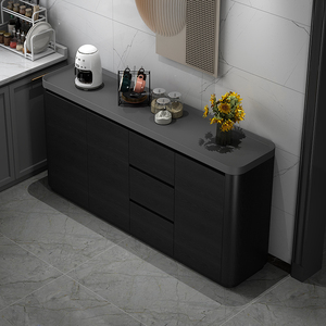 <strong>Black</strong> Industrial Living Room Furniture Dining Room Vintage Wood Sideboards with Drawers Buffet <strong>Cabinet</strong> - Product Image 2