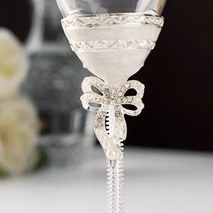 Copas de Champán Elegantes y de Lujo para Bodas, con Tallo y Base Decorativos, Perfectas para Brindis y Celebraciones - Product Image 3
