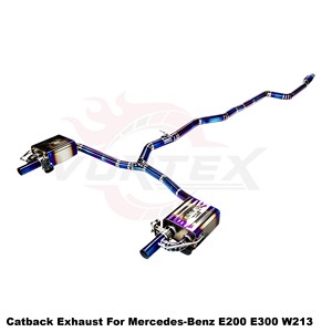 Sistema de escape de titanio quemado con optimización térmica Vortex para Mercedes-Benz E200 E300 W213 2017-2023 - Product Image 3