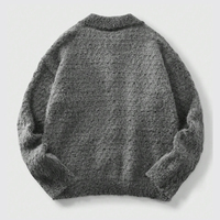 Cardigan en tricot à boutons vintage en laine mérinos pour homme personnalisé |   Logo personnalisé OEM/ODM Faible MOQ Confortable