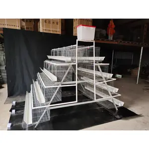 Hot sale coop for 96 / 160 birds/10 chickens 3 / 4 layers poultry chicken feeding cages system